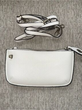 White Crossbody Wristlet Bag